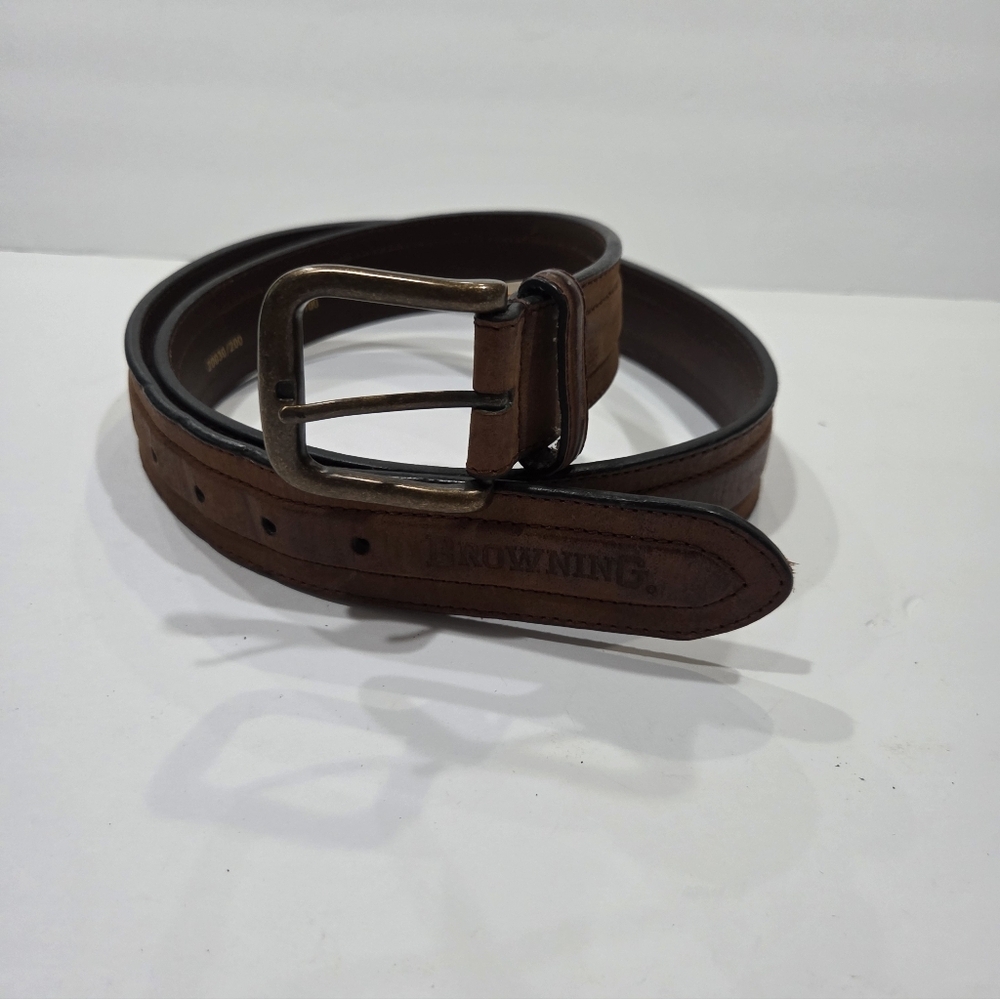 Browning Men's Brown Leather Belt Sz.40/100